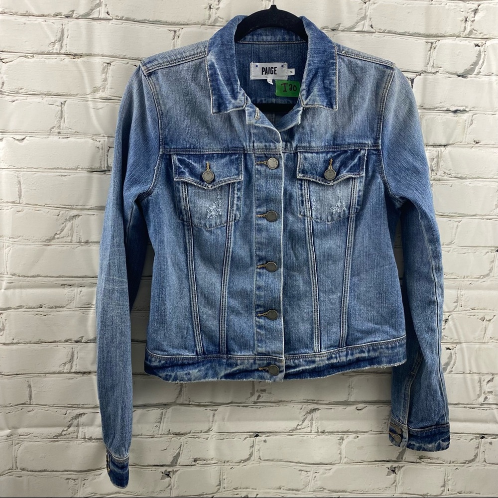 Paige distressed denim jacket